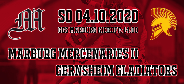 Einziges Mercenaries Herren Football Spiel am 04.10.2020 in Marburg