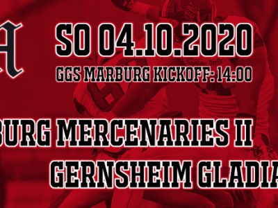 Einziges Mercenaries Herren Football Spiel am 04.10.2020 in Marburg