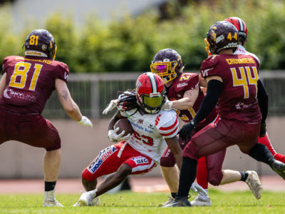 Aufstieg im Visier: Marburg Mercenaries gewinnen mit 56-10