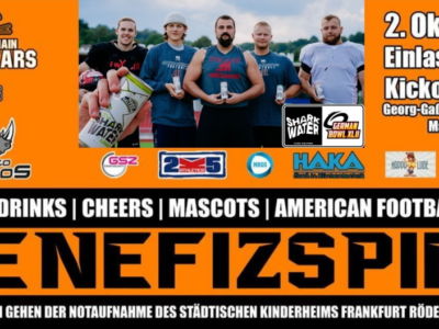 GFL Ligasponsor SharkWater unterstützt Old Stars Benefiz Spiel