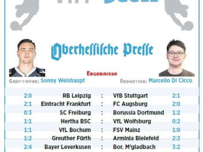 Marburgs Sonny Weishaupt tippt Fußball Bundesliga Spieltag