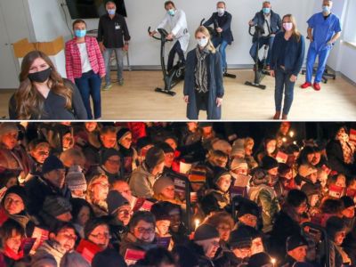 Leukämie-Patienten können im Krankenzimmer in Pedale treten