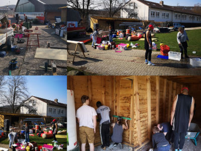 Aufräumen der "Ausrüstungs-Hütte"